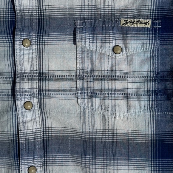 Lucky Brand Distinctive Western Sportswear Blue Women’s Large - Picture 4 of 5